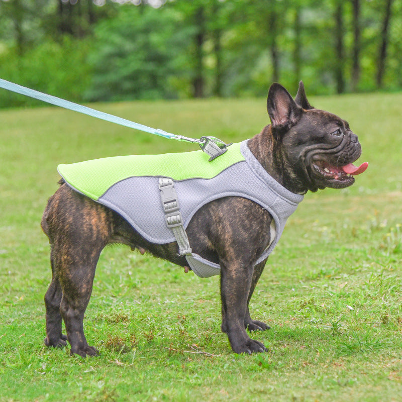 French Bulldog Summer Cooling Vest Heat Resistant Breathable Sun-proof